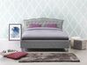 Łóżko z pojemnikiem tapicerowane 140 x 200 cm szare METZ_676820