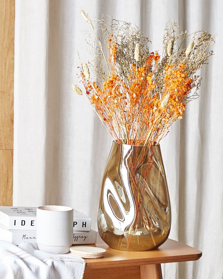 Mazzo Di Canne Secche Naturali: Bouquet Decorativo Altezza 75 Cm - Fiori Secchi Per Arredamento Autunnale (Colore Cioccolato) - 2