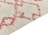 Teppich Baumwolle beige / rosa 160 x 230 cm geometrisches Muster Kurzflor BUXAR_839299