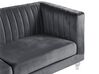 3 Seater Velvet Fabric Sofa Grey ARVIKA_806160
