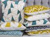 Set of 2 Cotton Cushions Geometric Pattern 45 x 45 cm Yellow CLARKIA_853641