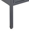 Vitrineskab sort stål H 180 cm OXTED_850462