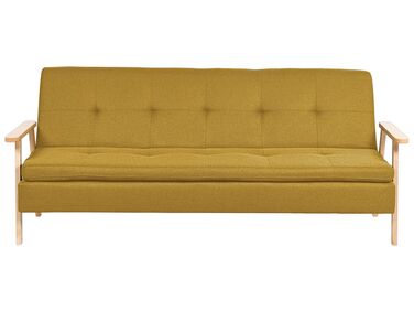 Fabric Sofa Bed Yellow TJORN