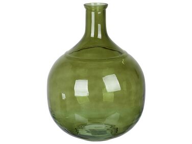 Glass Flower Vase 34 cm Green ACHAAR