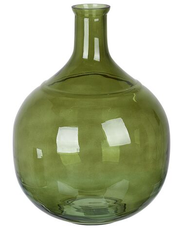 Vaso de vidro verde azeitona 34 cm ACHAAR