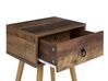 Mesa de cabeceira com 1 gaveta em madeira escura BATLEY_790379