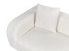 Chaise longue côté gauche en tissu bouclé blanc LE CRAU_843254