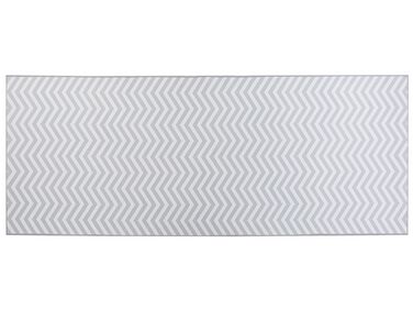 Tapete de poliéster branco e cinzento 80 x 200 cm SAIKHEDA