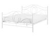 Łóżko metalowe 140 x 200 cm białe LYRA_817945