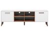 TV Stand White with Dark Wood ALLOA_713142