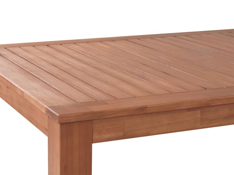 Table de jardin en bois eucalyptus clair 190 x 105 cm MONSANO | Beliani.fr