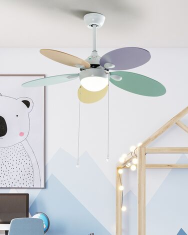 Ceiling Fan with Light Multicolour WEBER