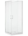 Cabine de duche em alumínio prateado e vidro temperado 80 x 80 x 185 cm TELA_787953