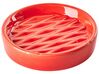 Ceramic 3-Piece Bathroom Accessories Set Red BELEM_823293