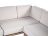 Lounge Set Aluminium sandbeige 6-Sitzer linksseitig modular Auflagen hellbeige RIMA III_908297