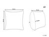Koristetyyny kangas valkoinen 45 x 45 cm JASMINE 2 kpl_914073