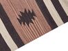 Kelim Teppich Baumwolle beige / braun 200 x 300 cm geometrisches Muster Kurzflor ARAGATS_869842
