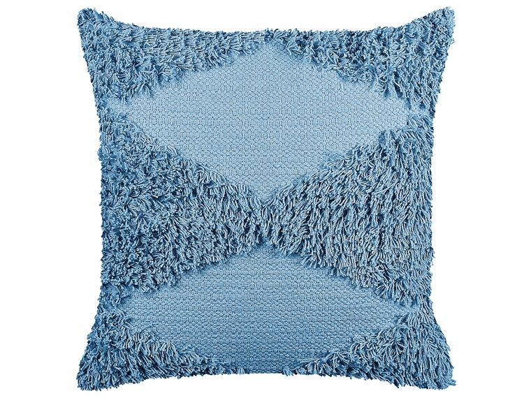 Tufted Cotton Cushion 45 x 45 cm Blue RHOEO_840223