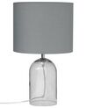 Tischlampe Glas transparent / grau 44 cm Trommelform DEVOLL _877425