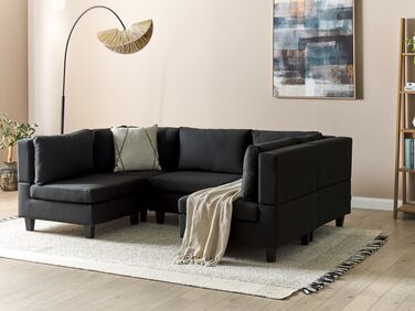 5-seters modulær sofa stoff svart UNSTAD