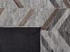Leather Area Rug 140 x 200 cm Grey ARKUM_751244