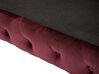 3 Seater Velvet Fabric Sofa Dark Red SOTRA_727311