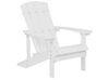Záhradná stolička s podnožkou biela ADIRONDACK_809485