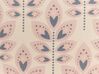 Pyntepude med frynser og bladmønster 60 x 60 cm beige RUDBECKIA_877758