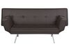 Canapé-lit en faux cuir marron BRISTOL_905057