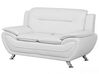 2 Seater Faux Leather Sofa White LEIRA_711199