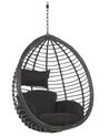 PE Rattan Hanging Chair with Stand Black TOLLO_763786