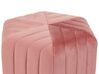 Pouf Samtstoff rosa sechseckig ⌀ 53 cm MURIETTA_860655