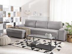 3-istuttava kulmavuodesohva säilytystilalla oikeak. vaaleanharmaa KIRUNA 3-istuttava kulmavuodesohva säilytystilalla oikeak. vaaleanharmaa KIRUNA