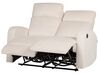 Conjunto de sofás 6 lugares eletricamente reclináveis em veludo branco-creme VERDAL_904886