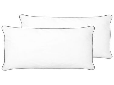 Set of 2 Microfibre Bed High Profile Pillows 40 x 80 cm PELISTER