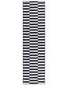 Teppich schwarz / weiß 80 x 300 cm Streifenmuster Kurzflor PACODE_831678