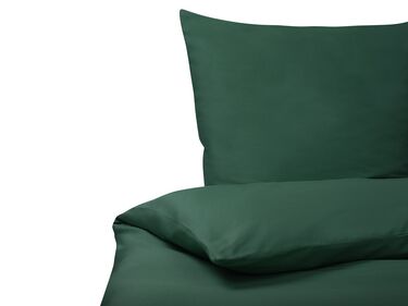 Conjunto de capas edredão em algodão acetinado verde escuro 155 x 220 cm HARMONRIDGE