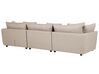 3 Seater Fabric Sofa with Ottoman Beige SIGTUNA_896588