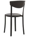 Sada 4 jídelních židlí plastových černých VIESTE_809144