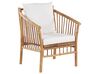4 Seater Bamboo Wood Garden Sofa Set White MAGGIORE_835828
