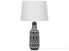 Lámpara de mesa de cerámica negro/blanco crema/beige 68 cm SHEBELLE_877548