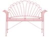 Metal Garden Bench Set Pink CAVINIA_774645