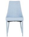 Conjunto de 2 sillas de comedor de poliéster azul claro CAMINO_699503