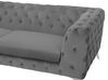 3 Seater Velvet Fabric Sofa Grey SOTRA_727261