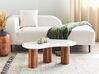 Table basse en marbre blanc et bois clair CASABLANCA_883236