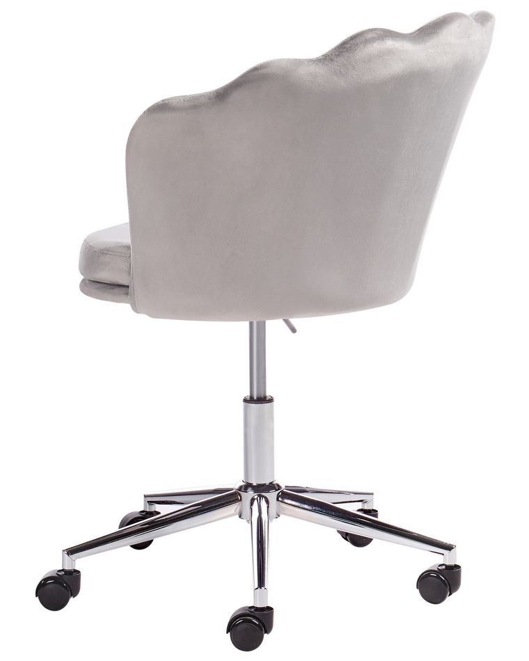 Velvet Desk Chair Grey MONTICELLO Beliani.co.uk