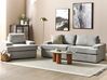 4 Seater Fabric Living Room Set Light Grey ALLA_893874