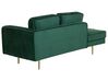 Right Hand Velvet Chaise Lounge Emerald Green MIRAMAS_739180