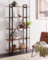 5 Tier Bookcase LED Dark Wood DARBY_897662