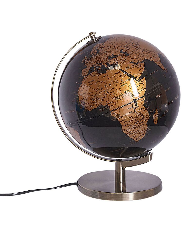 Decorative Globe with LED 32 cm Black and Copper MAGELLAN_784321
